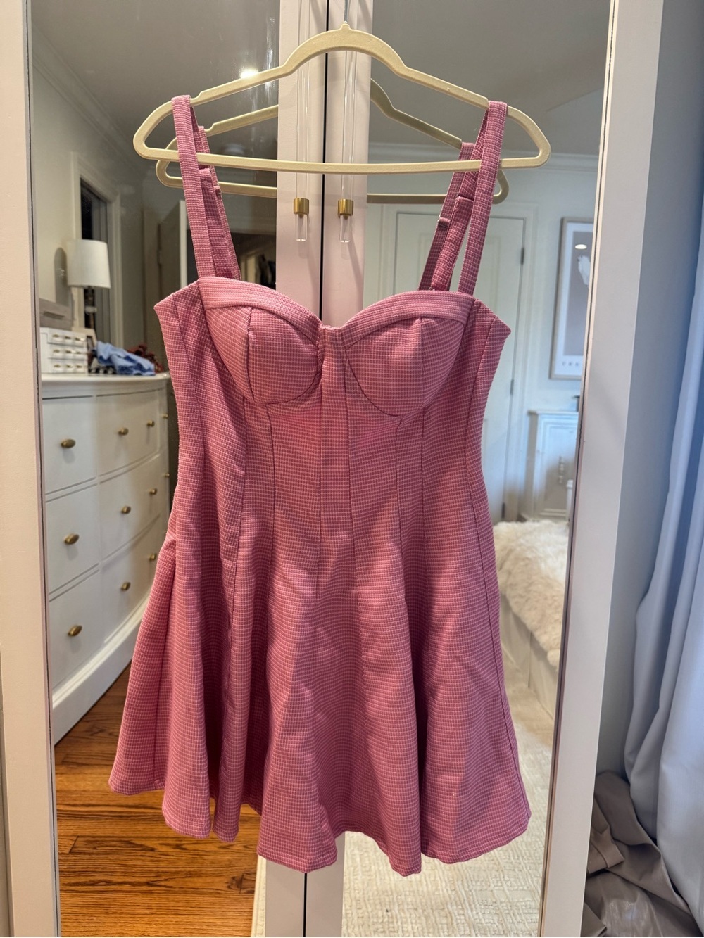 Pink Bustier Corset Mini Dress Size Small
